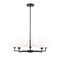 Z-Lite Leila Chandelier, 5-Light, 34 In.W x 10.75 In.H, Matte Black/White Linen 744-34R-MB - alternate 1